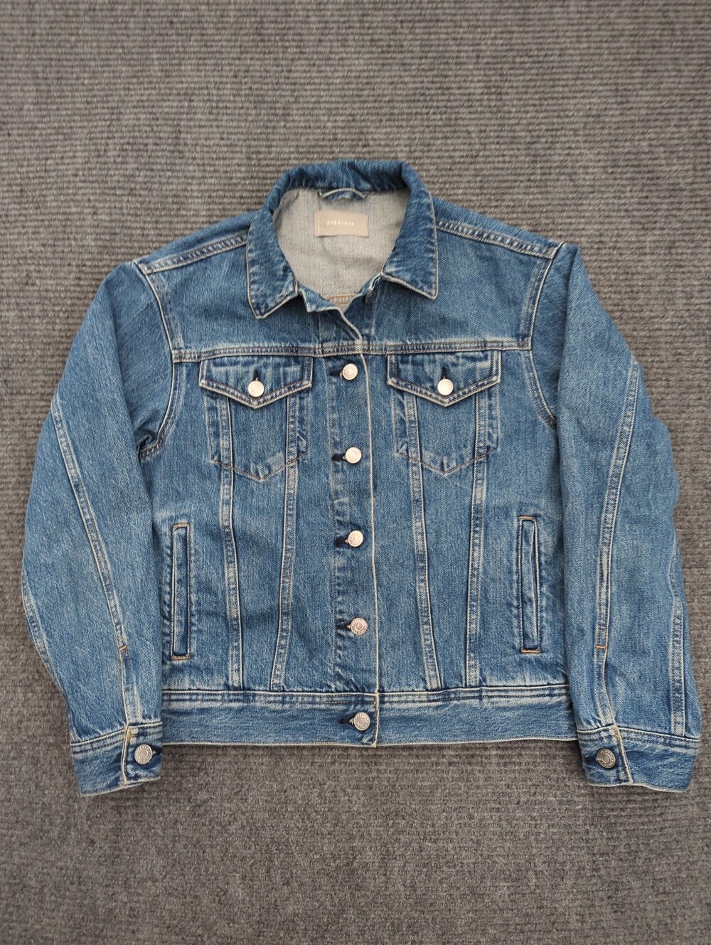 Everlane Cotton Classic Denim Jacket | Size S Medium Wash, Minimalist, Americana